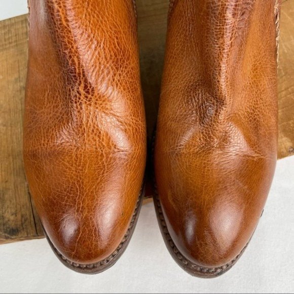 Bed Stu Carla Boot Mustard Rustic Low Leather Ankle Booties Organically Tanned - Picture 8 of 15